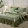 2026 Nuevo Colchoneta Refrigerante Compuesta de Polímero PE Estilo Princesa Versión Coreana Juego de Faldón de Cama Juego de Colchoneta Refrigerante de Tres Piezas