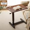 Mesa auxiliar de sofá de madera maciza, mesa de noche elevable y móvil, mesa auxiliar para sala de estar, mesa de centro, mesa de noche plegable, estante de almacenamiento