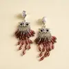 Pendientes de Corazón de Madera Color Café Transfronterizos Europeos y Americanos, Pendientes Estilo Retro Maillard, Pendientes de Diseño de Nicho para Mujer