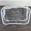 Bolsa de cosméticos transparente de PVC impermeable, bolsa de lavado portátil para viajes, bolsa de almacenamiento para productos de cuidado de la piel, bolsa de lavado con logotipo impreso.