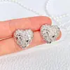 Pendientes Geométricos Dorados en Forma de Corazón Más Vendidos de Amazon, Estilo Europeo y Americano, Incrustados con Circonita, Pendientes para Mujer, Lujo Ligero