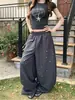 Calça Jogger de Lã Waffle Retrô Americana de Perna Larga para Mulheres, Novo Estilo de Verão, Solta Casual Preguiçosa com Caimento, Calça Longa de Perna Reta