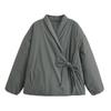Venta al por mayor de Ropa de Mujer Estilo Europeo y Americano Transfronteriza 2024 Nueva Retro de Doble Botonadura Estilo Kimono Casual Versátil Holgada Chaqueta de Manga Larga