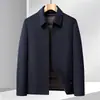 Chaqueta de lana 100% para hombre con forro de plumón desmontable, estilo corto, adecuada para negocios y para ir al trabajo.