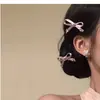 Pinza para el pelo de flor con lazo rosa dulce, Exquisita pinza de pico de pato, Accesorio para el cabello suave y versátil con un diseño único