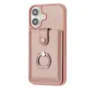 Para Apple 16 Funda de Tarjeta con Anillo Funda de Teléfono 16Pro Estuche para Tarjetas de Negocio 15 Funda Resistente a Caídas en stock