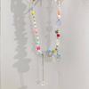 Collar de Cristales Dopamina con Perlas Estilo Tiktok en Dulces Colores Arcoíris Contrastantes para Mujer, Dopamina al por Mayor Estilo Tiktok