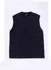 Camiseta sin mangas desgastada lavada de 230 g con logo estampado de algodón puro, hombros descubiertos, chaleco holgado, camiseta retro oversize europea y americana