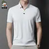Camisa de punto con cuello, Camiseta de manga corta para hombre, Nueva llegada Verano 2026 Estilo coreano Color liso Top básico con cuello de tijera, Al por mayor