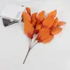 Flores Artificiales Naranja para Boda, Flores de Seda, Flores Artificiales Guía de Camino para Auditorio, Orquídeas Mariposa Decorativas, Flores Artificiales, Flores Artificiales Naranja