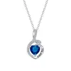 Collar con Letras "Loveyou" y Colgante de Diamante con Piedra Natal en Forma de Corazón de Doce Colores, Cadena para Clavícula de Lujo Ligero para el Día de San Valentín