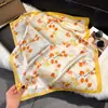 Lenço de Seda Novo Estilo Primavera e Verão com Estampa de Cavalo Atacado, Lenço de Seda com Estampa Paisley para o Dia a Dia, Lenço Quadrado Pequeno com Estampa de Moda Retrô para Mulheres