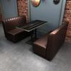 Conjunto de Mesa e Cadeiras de Jantar para Bar Retrô, Bar Lounge, Restaurante de Música, Loja de Churrasco, Café Hot Pot, Cabine com Sofá