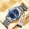 Reloj de Moda Binbang Tendencia Impermeable Luminoso Cuarzo Doble Calendario Reloj para Estudiante de Negocios Reloj de Lujo Ligero para Mujer