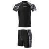 Traje de Baño para Adulto Set de Dos Piezas Dividido para Hombre Traje de Surfing y Snorkel de Manga Corta con Protección Solar Cálido para Aguas Termales Ropa de Baño para Hombre