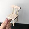 Casa de Bonecas Mini 1:12 Modelo de Mesa de Simulação Decoração de Estudo para Casa de Bonecas Mesa Simples Cadeira