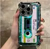 Funda Protectora para Teléfono Móvil Apple 17Promax, Estilo Retro de Reproductor de Cinta, TPU, Protección Anti-Golpes en las Cuatro Esquinas, Recubrimiento Galvanizado, para Ip16/15