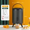 Cubo de acero inoxidable de gran capacidad para té de leche, caliente y frío, aislado, cubo aislado para tiendas de té de leche, cubo especial para vendedores ambulantes
