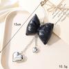 Nuevo Estilo Bolso con Colgante de Corazón y Lazo de Cuero Sintético Llavero Accesorio Pequeño Versátil Creativo Adorno Colgante