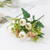 Simulação transfronteiriça verde planta decoração simulação flor 7 garfo Tea Bud fake flower spot atacado adereços de fotografia de decoração de casa