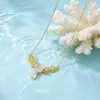 Colar Banhado a Ouro Cobre Zircônia Cúbica Incrustada Anel Duplo Incrustado com Diamante Corrente para Clavícula Feminina de Luxo Leve Design de Nicho Ins Simples Temperamento Joias de Prata