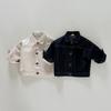 Nova Jaqueta Jeans Coreana de Outono Masculina e Feminina Roupas Infantis Médias e Pequenas Estilo Ocidental Versátil Moda Tendência Casaco Cardigan Jaqueta Top Infantil