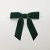 Fita de Veludo Personalizada de 2,5cm para Presente com Laço, Fita Amarrada à Mão para Decoração de Bolo de Natal