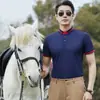 Conjunto de Camisa Polo Uniforme de Trabalho Garçom Camiseta Verão Estampada Bordada LOGO Camisa Publicitária Cultural Roupa de Classe Manga Curta Lel T