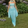 Amazon Europeo y Americano Venta al por Mayor Transfronteriza Verano Nuevo Estilo Top Tubo sin Espalda Adelgazante Chica Caliente Ajustado al Cuerpo que se Adapta a las Caderas Vestido para Mujer