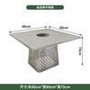 Sofá de acero inoxidable con asiento de tarjeta para restaurante occidental de estilo industrial, barbacoa, olla caliente, cocina de inducción, mesa y silla combinadas