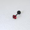 0.8 grosor de varilla simple 3 garras circón acero inoxidable rosca clavo de oreja clavo de oreja comercio exterior perforación mayoreo 1.5-5mm