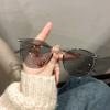 Óculos para Miopia que Mudam de Cor Femininos Anti Luz Azul Ópticos Cyber Celebridade Lentes Lisas Simples com Armação Estilo Coreano Cor Chá Frio