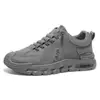Zapatos Deportivos Versátiles 2025 para Hombre, Zapatos Casuales de Color Sólido Antideslizantes, Zapatos de Trabajo sin Cordones, Zapatos de Seguridad con Suela Gruesa para Aumentar la Altura