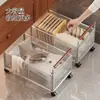 Cesta de Ropa Sucia para Uso Doméstico, Colocada Junto a la Lavadora, Estante de Almacenamiento para Ropa y Pantalones, Gran Capacidad, Cesta de Lavandería Móvil para Baño