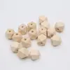 Cuentas de Madera Prismáticas de Madera de Loto, Cuentas Octogonales de Color Madera Sólida, Cuentas de Madera con Forma Especial al por Mayor en Stock