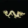 DIY Novo Material 130*40mm Banhado a Ouro Patches de Dragão e Fênix Esquerdo e Direito Apenas Tamanho Grande Peça de Flor de Dragão Acessórios de Arte em Ferro