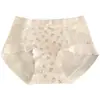 2796 Panties de Encaje Floral Hada Salvaje Verde con Lazo Algodón en la Entrepierna Transpirables Sin Marcas Cintura Media Cadera para Mujer