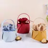 Bolsa de Dulces para Boda Portátil Nueva Caja de Dulces para Boda Bolsa de Dulces de Cuero y Terciopelo Caja de Dulces para Boda Bolsa de Regalo