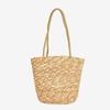 Bolso de paja tejido de un solo hombro, sencillo, de fábrica al por mayor, nuevo bolso de paja tejido a mano, bolso de playa estilo vacaciones, bolso de mujer combinable