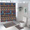 Cortina de Ducha Impermeable Antimoho Tribal Africana Personalizada Transfronteriza Cortina de Baño Impresa Digitalmente sin Taladro Transfronteriza