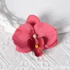 Pétalas de cabeça de flor phalaenopsis de filme artificial acessórios de flor artificial adorno de cabeça grampo de cabelo diy feito à mão decoração de casamento