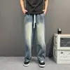 Jeans Rectos Sueltos para Hombre 2026 Nueva Marca de Moda Retro Americano Ropa Casual para Hombre Elásticos Versátiles Pantalones Largos