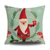 Funda de Cojín de Lino de Dibujos Animados de Papá Noel Reno Transfronterizo Decoración del Hogar Regalo Vacaciones