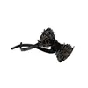 Novo prendedor de cabelo torcido com laço de rede e strass para mulheres, estilo de alta qualidade, acessório de cabelo para meio rabo de cavalo na parte de trás da cabeça