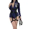 Lencería Sexy para Discotecas, Disfraz de Oficial de Policía para Mujer, Uniforme de Rol para Mujer, Dropshipping, Mayoreo, Una Pieza