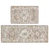 Tapete de Cocina Geométrico Floral Nórdico Transfronterizo temu Amazon PVC Alfombra para el Hogar Impermeable Antideslizante Felpudo