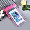 Funda impermeable luminosa para teléfono móvil, transparente, de PVC fluorescente, resistente al agua, para natación, deriva y buceo, venta al por mayor