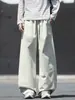 Diseño de patchwork americano moderno, pantalones casuales de pierna ancha, unisex, nueva colección de otoño 2026, corte recto holgado, estilo de pierna curva