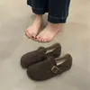 Mocasines Planos para Mujer Birkenstock Otoño 2025 Nuevos Lindos Retro de Punta Grande Birkenstock Zapatos Slip-On