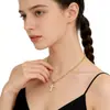 Collar Cruzado Nuevo de Acero Inoxidable Transfronterizo Europeo y Americano, Moderno y Personalizado, Collar Sencillo de Acero de Titanio, Collar para Clavícula Unisex
